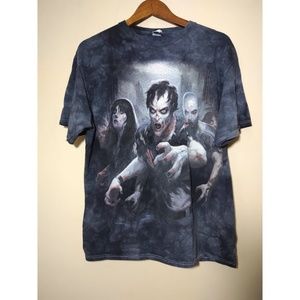 Gray Zombies Halloween Shirt Size Large